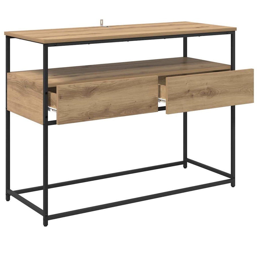 Wandtafel met lade Artisan Eiken 100 x 40 x 75 cm Bewerkt hout