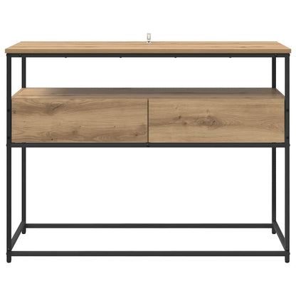 Wandtafel met lade Artisan Eiken 100 x 40 x 75 cm Bewerkt hout