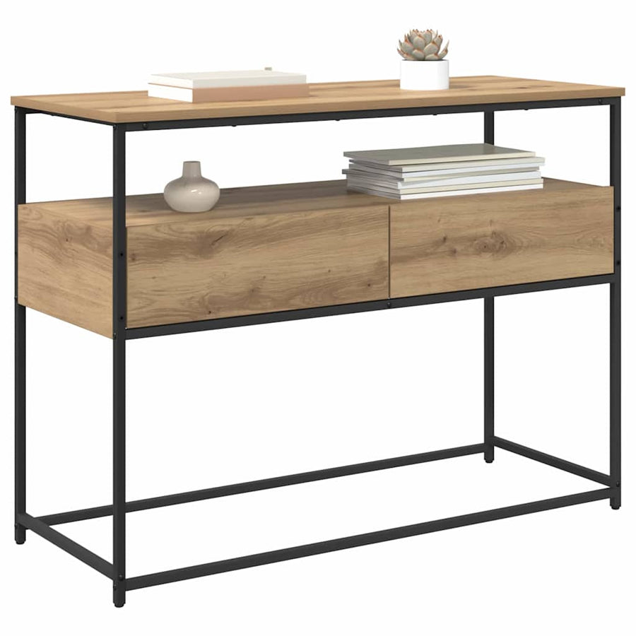 Wandtafel met lade Artisan Eiken 100 x 40 x 75 cm Bewerkt hout