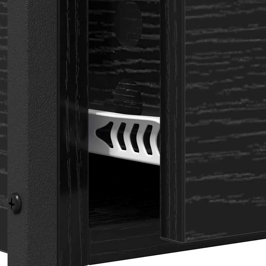Wandtafel Zwart Eiken 100 x 40 x 75 cm Geperst Hout en Metaal
