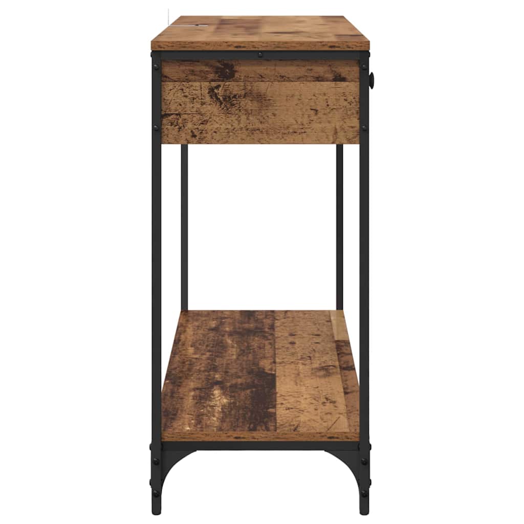 Wandtafel met lade Oud Hout 100 x 34,5 x 75 cm Bewerkt hout