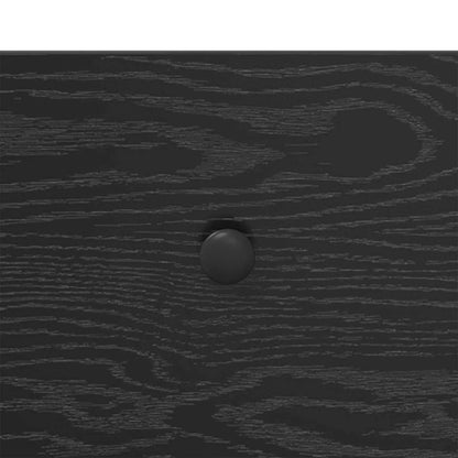 Wandtafel met lade Zwart Eiken 100 x 34,5 x 75 cm Bewerkt hout
