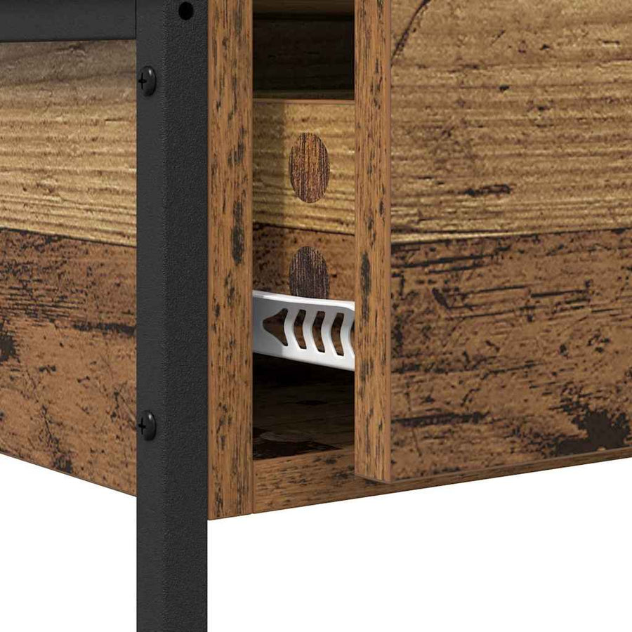 Wandtafel met lade Oud Hout 75 x 34,5 x 75 cm Bewerkt hout