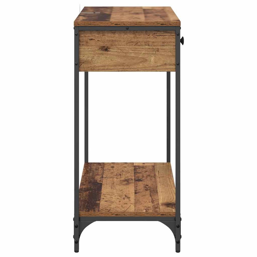Wandtafel met lade Oud Hout 75 x 34,5 x 75 cm Bewerkt hout