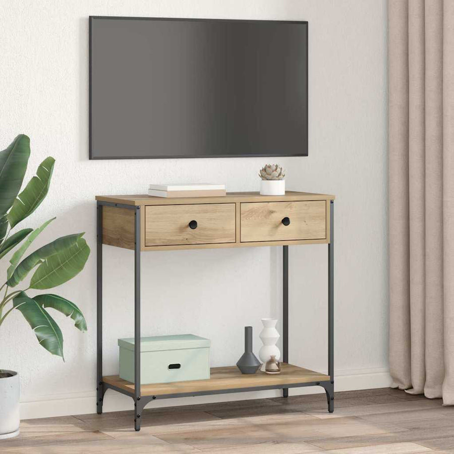 Wandtafel met lade Artisan Eiken 75 x 34,5 x 75 cm Bewerkt hout