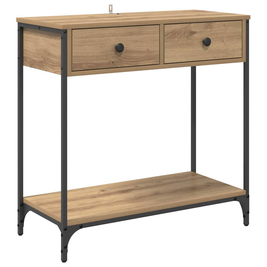 Wandtafel met lade Artisan Eiken 75 x 34,5 x 75 cm Bewerkt hout