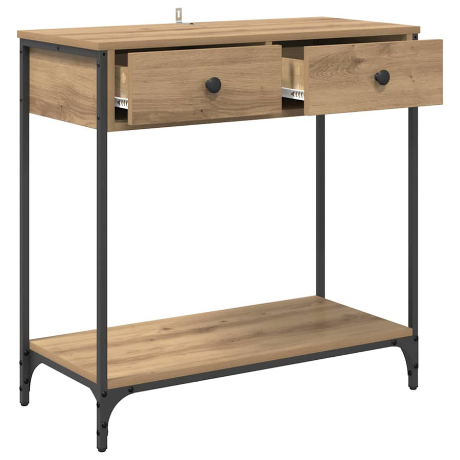 Wandtafel met lade Artisan Eiken 75 x 34,5 x 75 cm Bewerkt hout