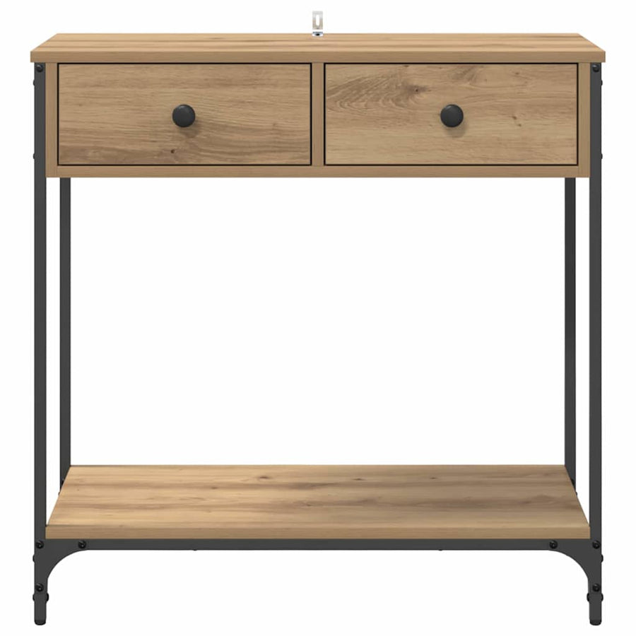 Wandtafel met lade Artisan Eiken 75 x 34,5 x 75 cm Bewerkt hout