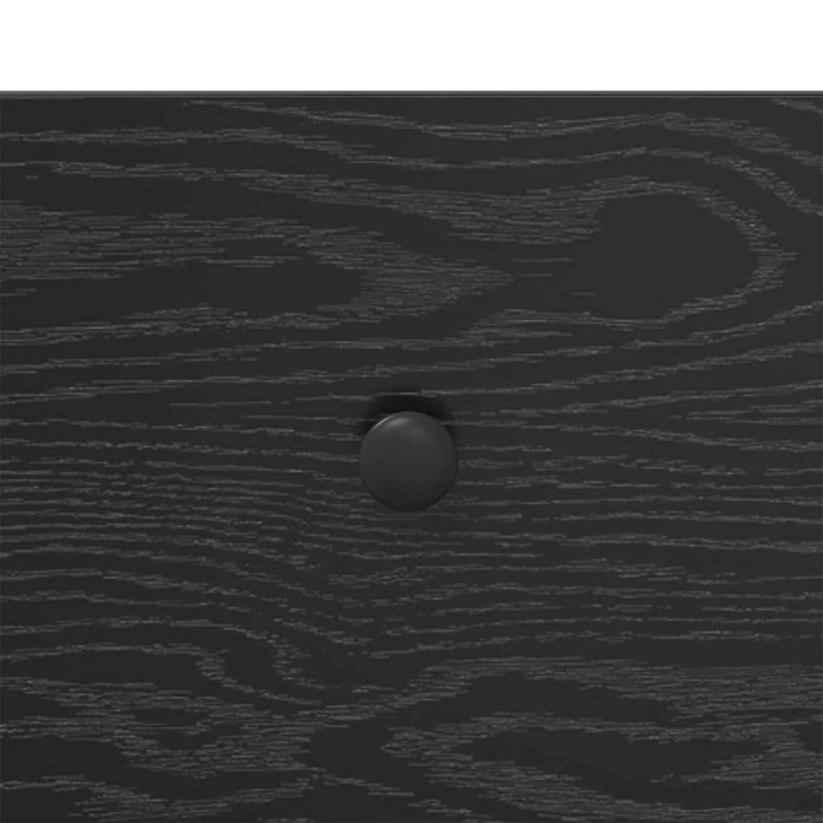 Wandtafel met lade Zwart Eiken 75 x 34,5 x 75 cm Bewerkt hout