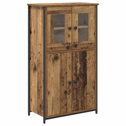 Highboard Oud Hout 62 x 32 x 106,5 cm Bewerkt hout