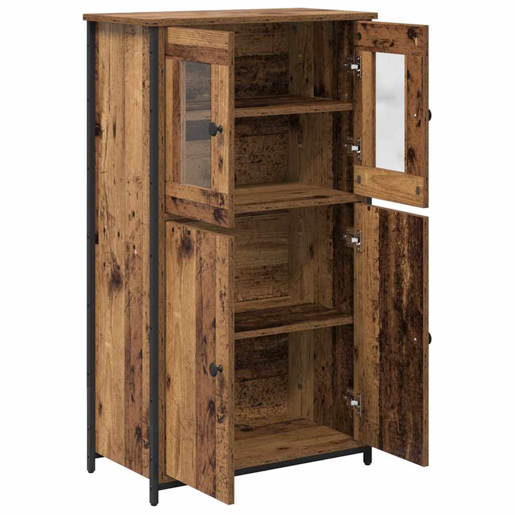 Highboard Oud Hout 62 x 32 x 106,5 cm Bewerkt hout