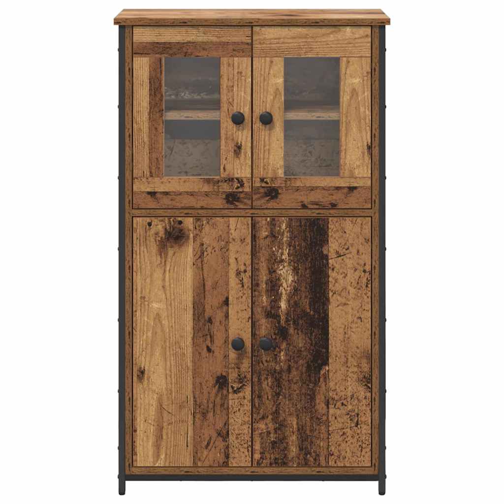 Highboard Oud Hout 62 x 32 x 106,5 cm Bewerkt hout