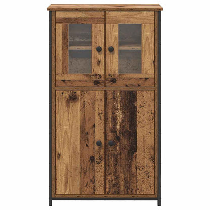 Highboard Oud Hout 62 x 32 x 106,5 cm Bewerkt hout