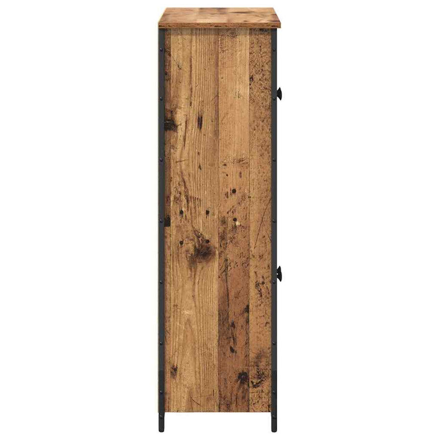 Highboard Oud Hout 62 x 32 x 106,5 cm Bewerkt hout