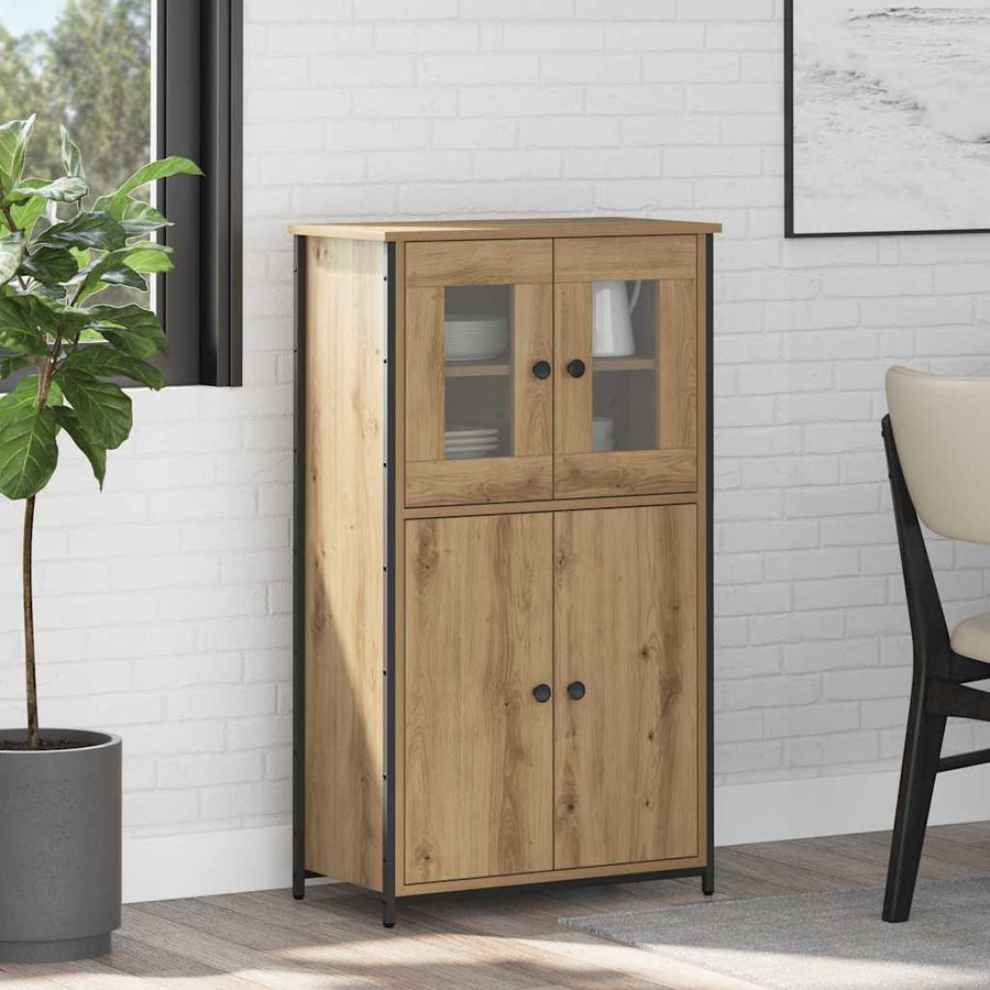 Highboard Artisan Eiken 62 x 32 x 106,5 cm Bewerkt hout