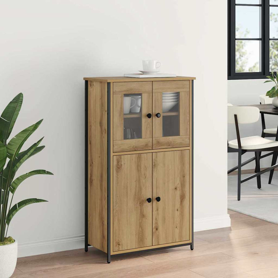 Highboard Artisan Eiken 62 x 32 x 106,5 cm Bewerkt hout