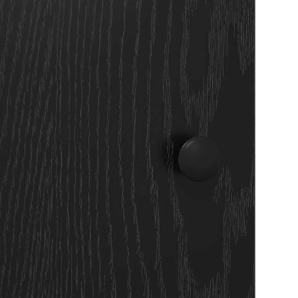 Highboard Zwart Eiken 62 x 32 x 106,5 cm Bewerkt hout