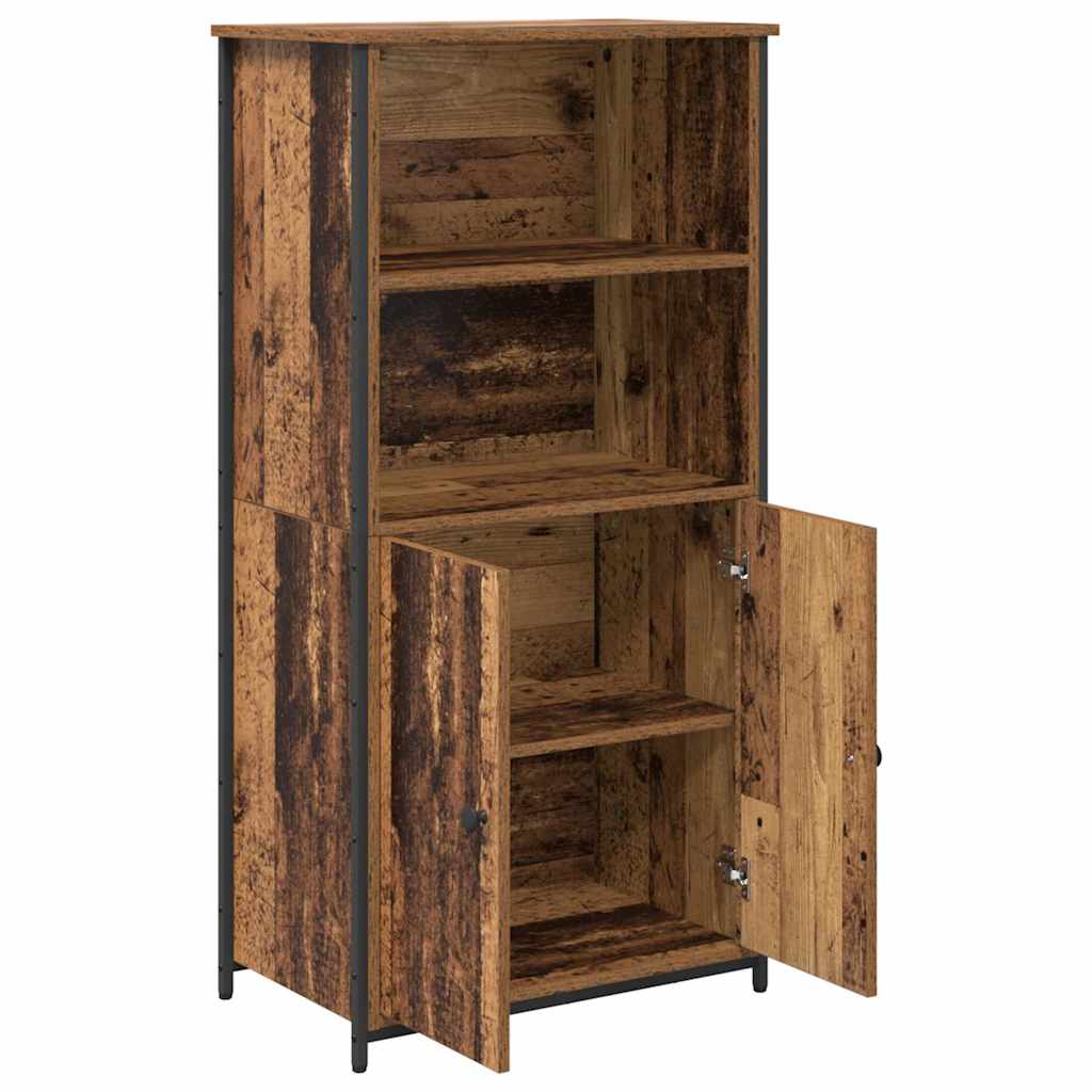Highboard Oud Hout 62 x 36 x 121,5 cm Bewerkt hout