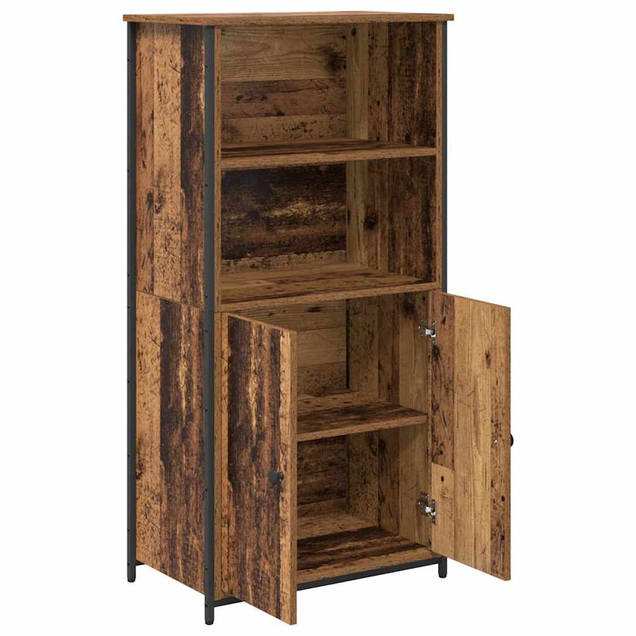 Highboard Oud Hout 62 x 36 x 121,5 cm Bewerkt hout