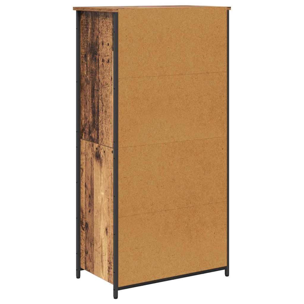 Highboard Oud Hout 62 x 36 x 121,5 cm Bewerkt hout