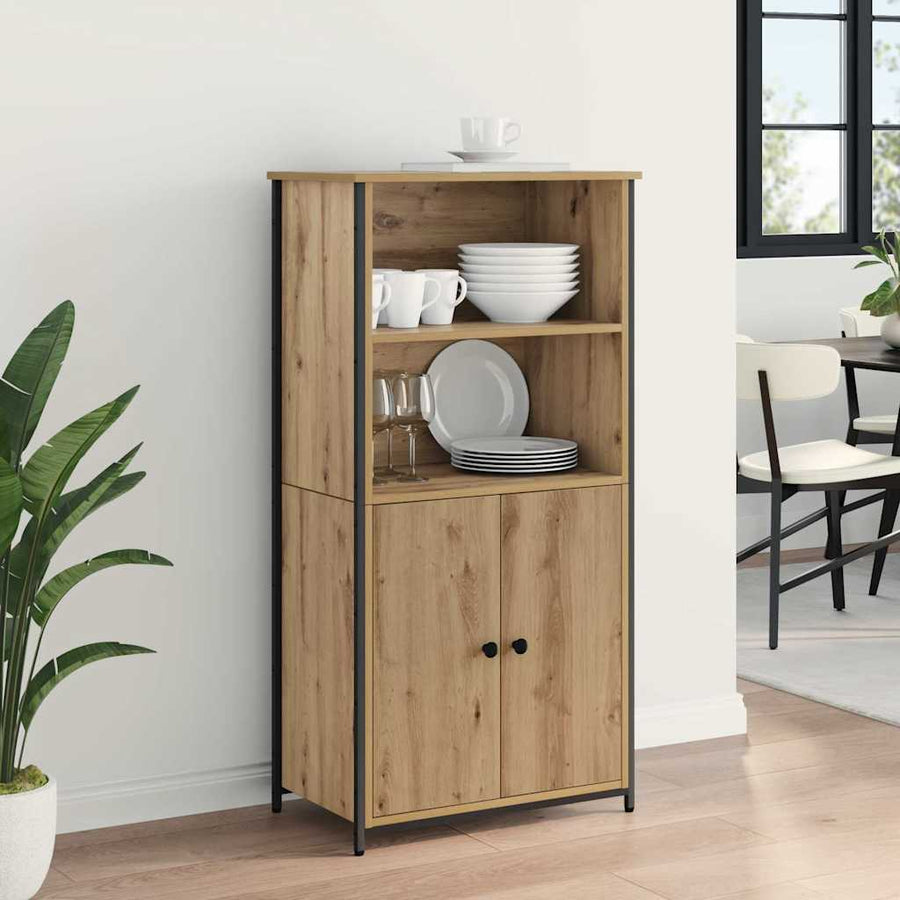 Highboard Artisan Eiken 62 x 36 x 121,5 cm Bewerkt hout