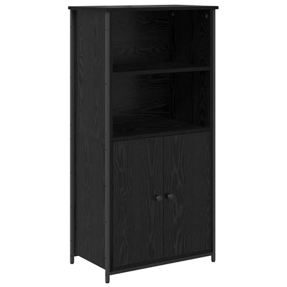 Highboard Zwart Eiken 62 x 36 x 121,5 cm Bewerkt hout