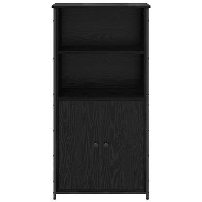 Highboard Zwart Eiken 62 x 36 x 121,5 cm Bewerkt hout