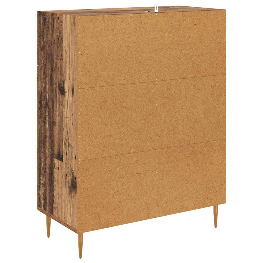 Dressoir met lade Oud Hout 69,5 x 34 x 90 cm Bewerkt hout