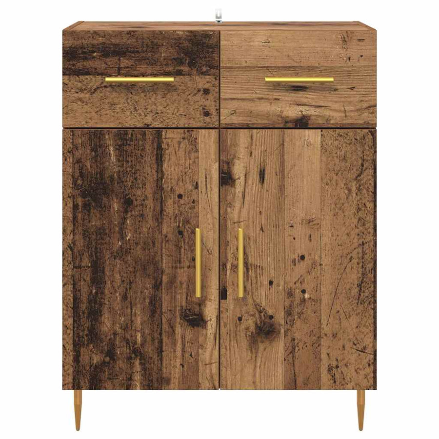 Dressoir met lade Oud Hout 69,5 x 34 x 90 cm Bewerkt hout