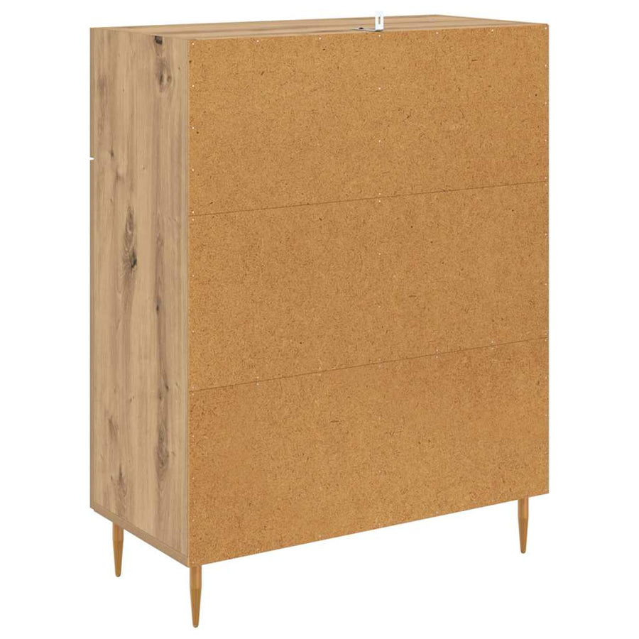 Dressoir met lade Artisan Eiken 69,5 x 34 x 90 cm Bewerkt hout