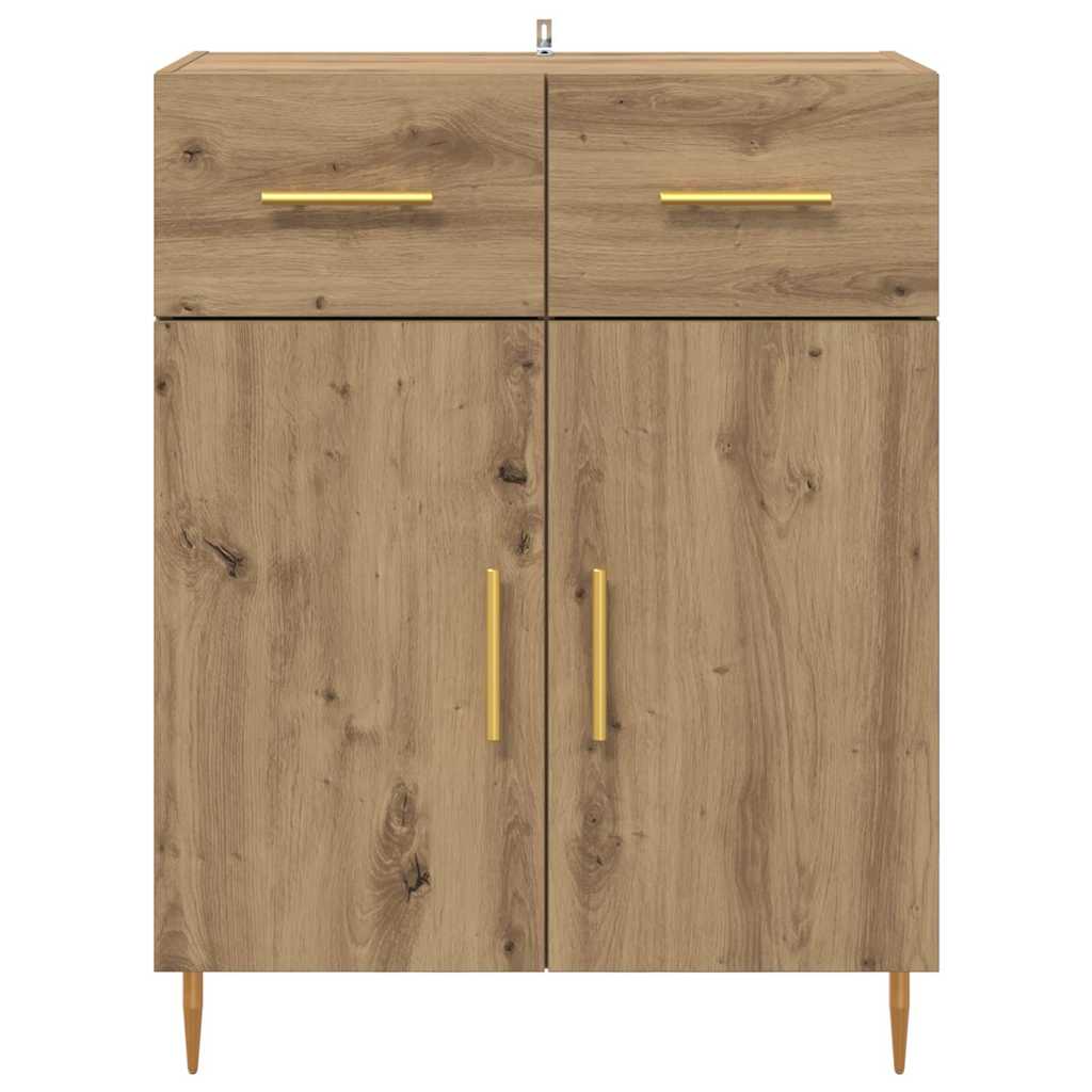 Dressoir met lade Artisan Eiken 69,5 x 34 x 90 cm Bewerkt hout