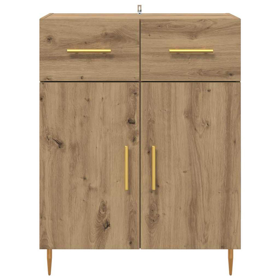 Dressoir met lade Artisan Eiken 69,5 x 34 x 90 cm Bewerkt hout