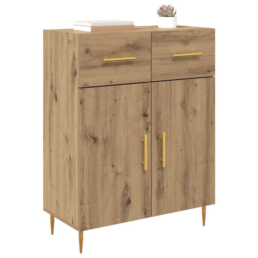 Dressoir met lade Artisan Eiken 69,5 x 34 x 90 cm Bewerkt hout