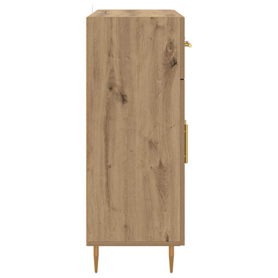 Dressoir met lade Artisan Eiken 69,5 x 34 x 90 cm Bewerkt hout