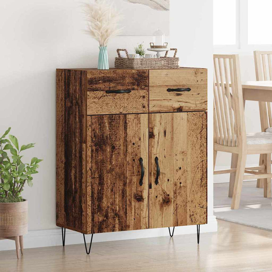 Dressoir met lade Oud Hout 69,5 x 34 x 90 cm Bewerkt hout