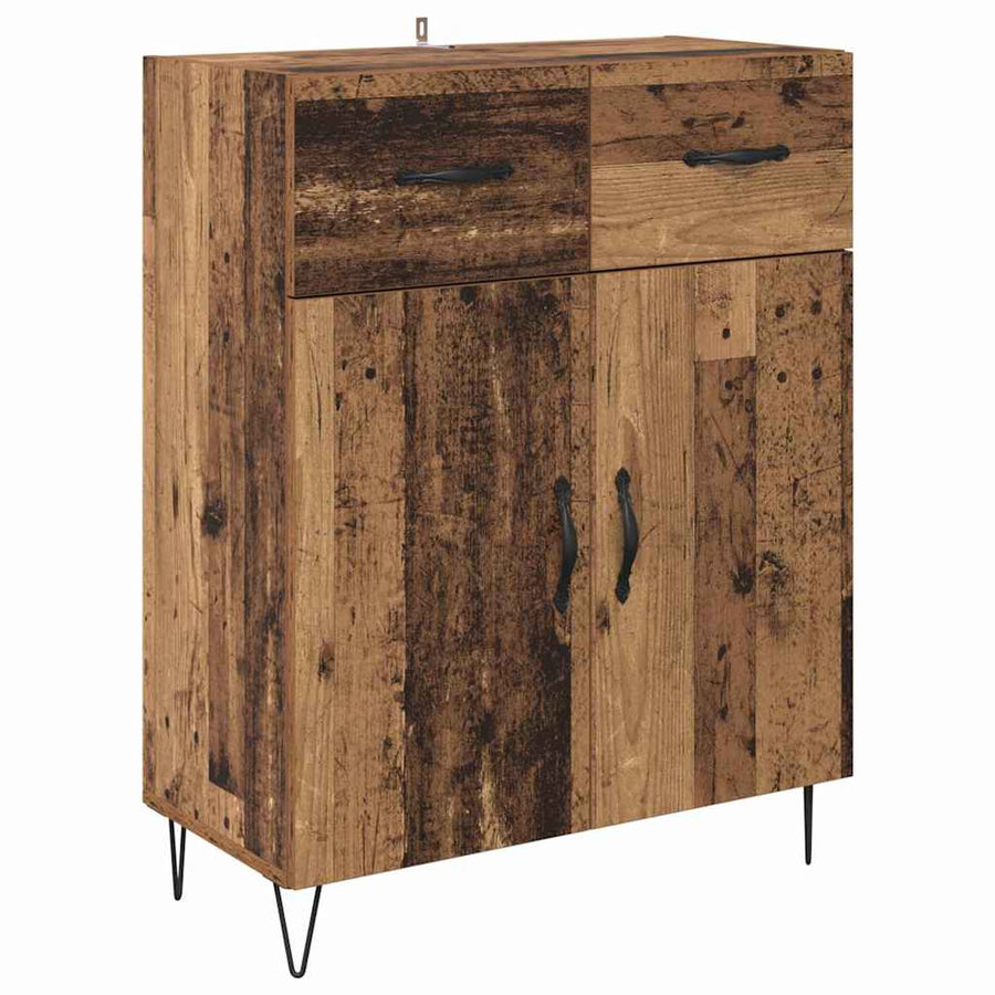Dressoir met lade Oud Hout 69,5 x 34 x 90 cm Bewerkt hout