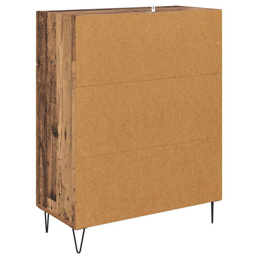 Dressoir met lade Oud Hout 69,5 x 34 x 90 cm Bewerkt hout