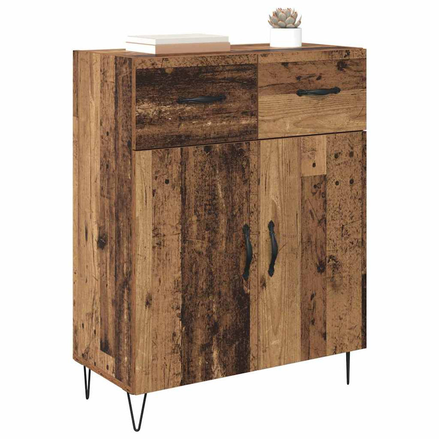 Dressoir met lade Oud Hout 69,5 x 34 x 90 cm Bewerkt hout