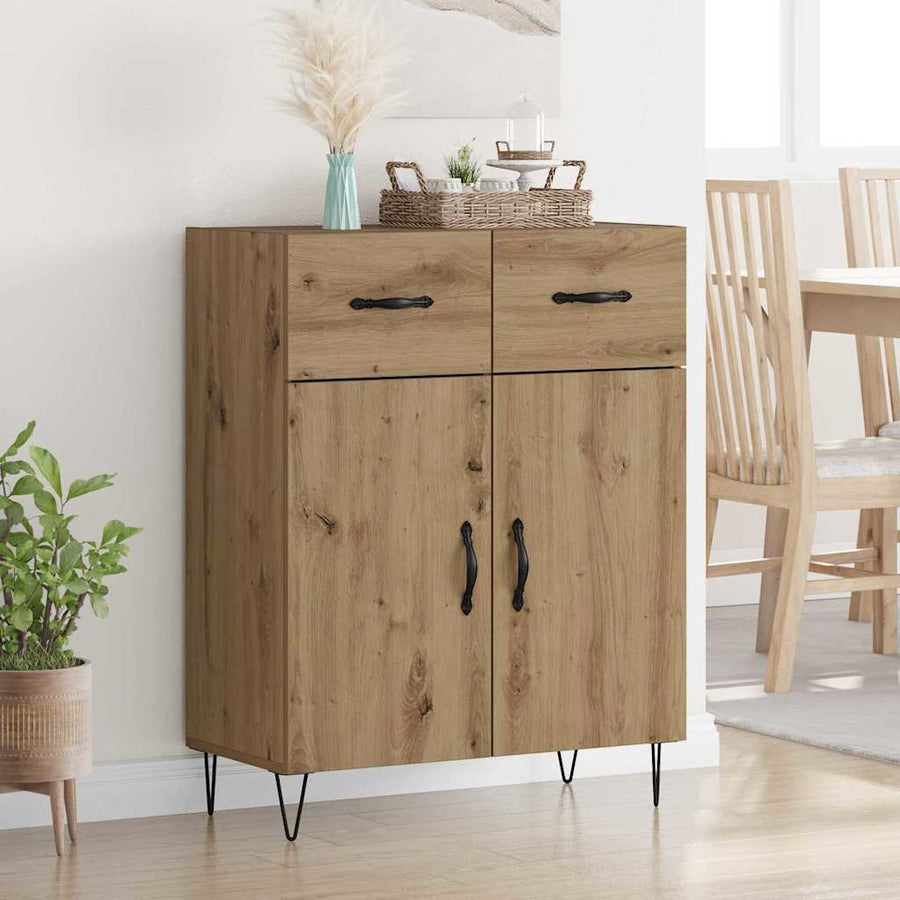 Dressoir met lade Artisan Eiken 69,5 x 34 x 90 cm Bewerkt hout