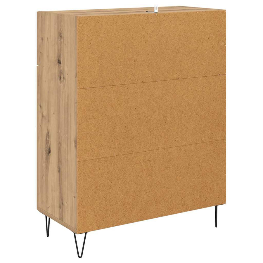 Dressoir met lade Artisan Eiken 69,5 x 34 x 90 cm Bewerkt hout