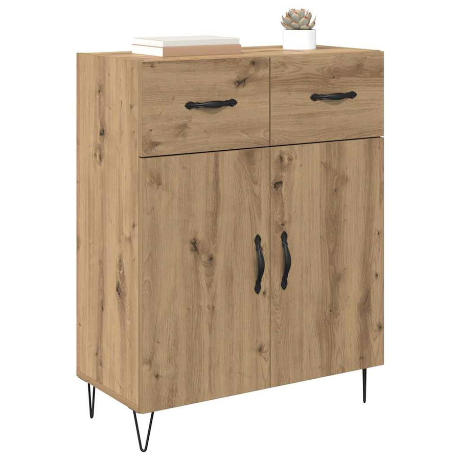 Dressoir met lade Artisan Eiken 69,5 x 34 x 90 cm Bewerkt hout