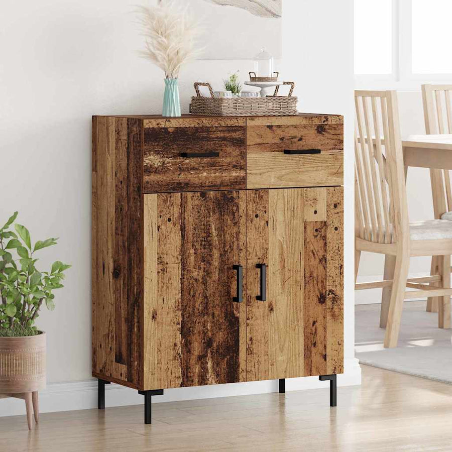Dressoir met lade Oudhout 69,5 x 34 x 90 cm Bewerkt hout