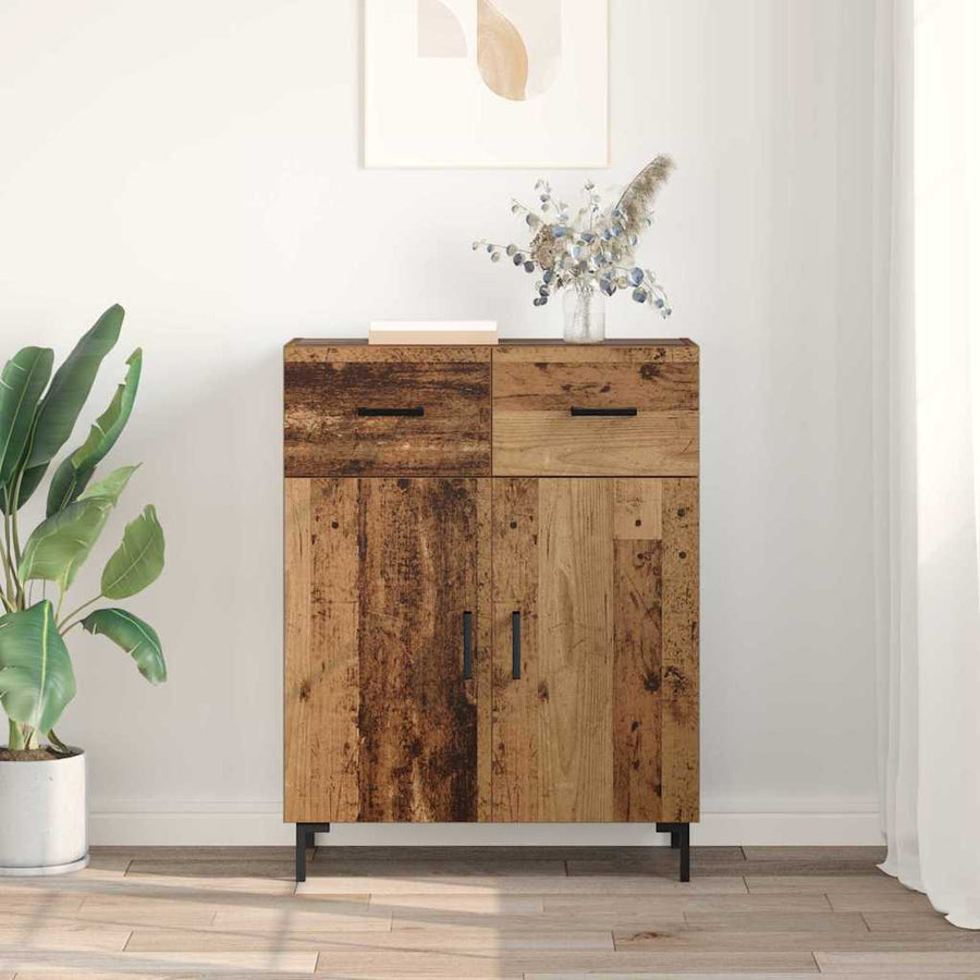 Dressoir met lade Oudhout 69,5 x 34 x 90 cm Bewerkt hout