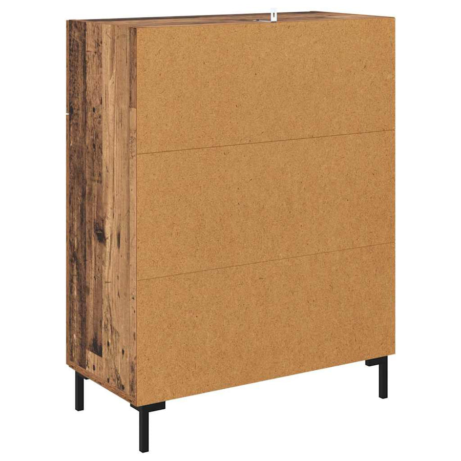 Dressoir met lade Oudhout 69,5 x 34 x 90 cm Bewerkt hout