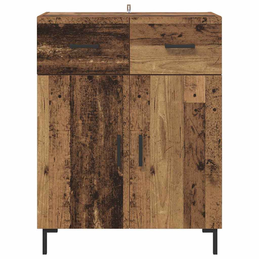 Dressoir met lade Oudhout 69,5 x 34 x 90 cm Bewerkt hout