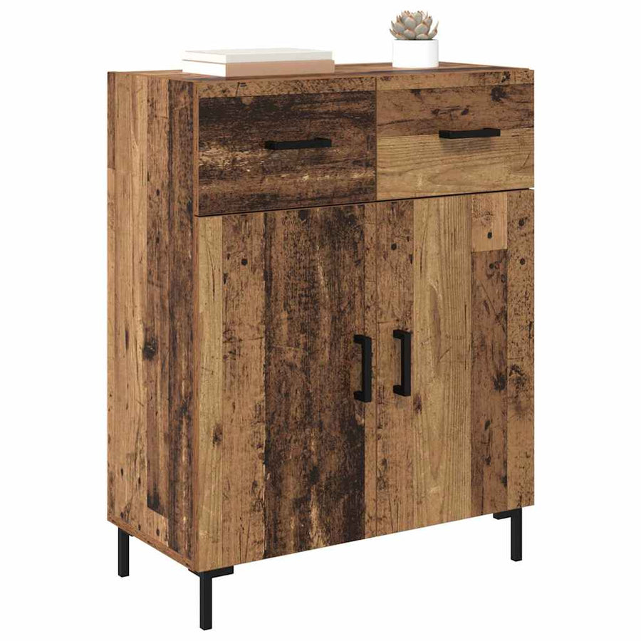 Dressoir met lade Oudhout 69,5 x 34 x 90 cm Bewerkt hout