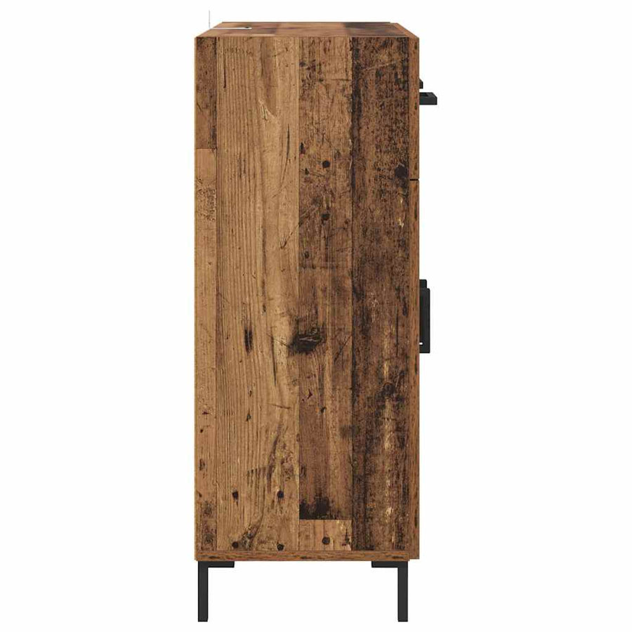 Dressoir met lade Oudhout 69,5 x 34 x 90 cm Bewerkt hout