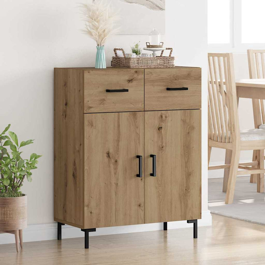 Dressoir met lade Artisan Eiken 69,5 x 34 x 90 cm Bewerkt hout
