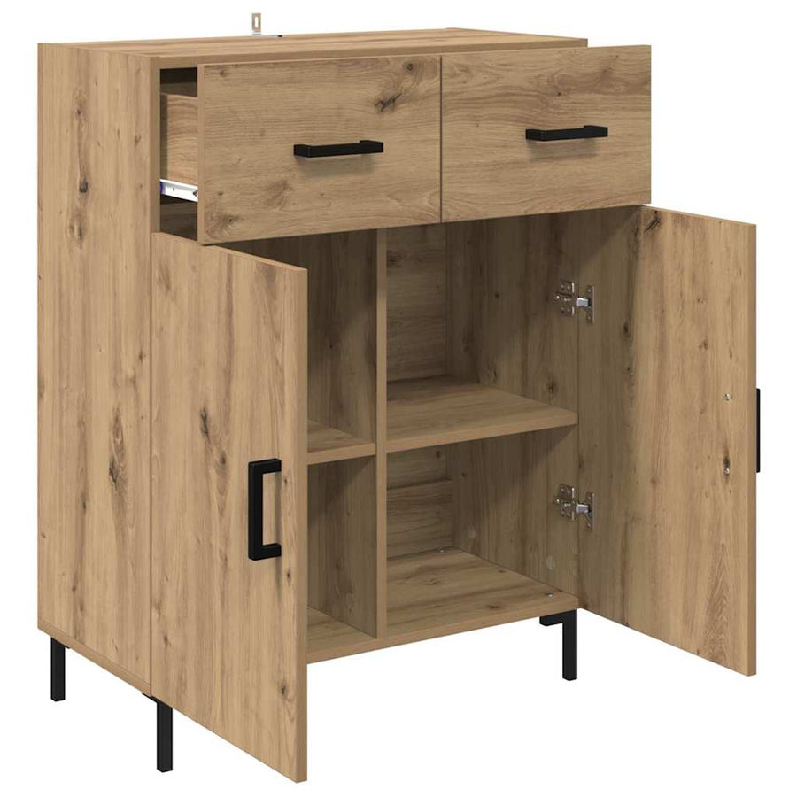 Dressoir met lade Artisan Eiken 69,5 x 34 x 90 cm Bewerkt hout