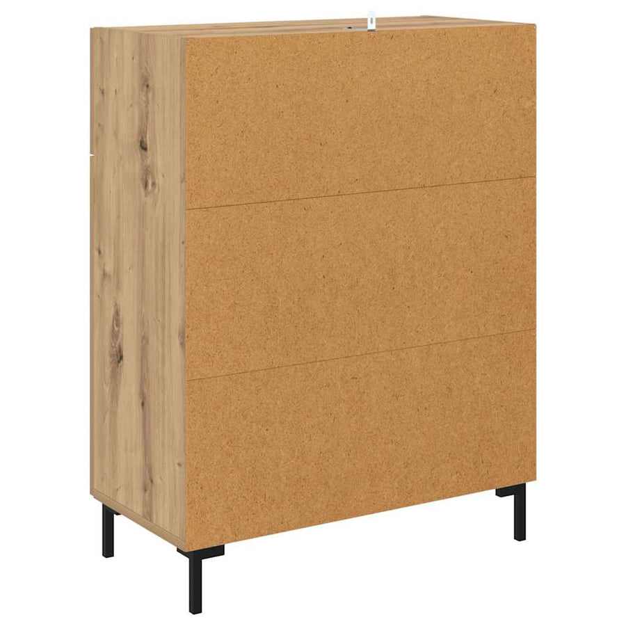 Dressoir met lade Artisan Eiken 69,5 x 34 x 90 cm Bewerkt hout